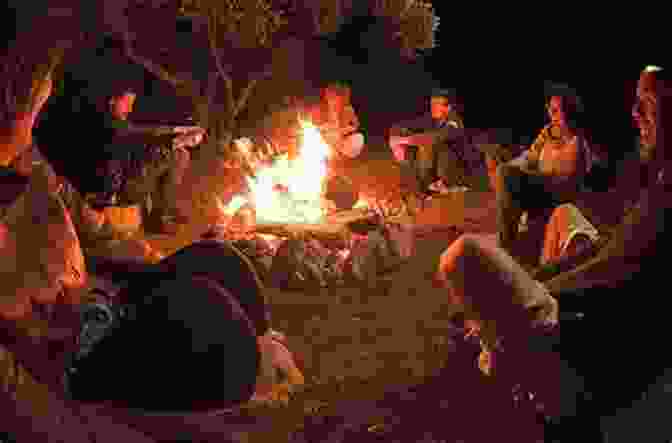 A Group Of People Sitting Around A Campfire, Laughing And Talking. Too Much Lip: A Novel