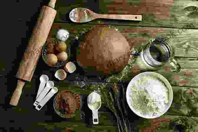A Table Filled With Various Bread Making Ingredients Such As Flour, Yeast, Sugar, And Salt THE BREAD MACHINE COOKBOOK FOR BEGINNERS: How To Have Fresh And Fragrant Bread Every Day 200+ Easy Recipes To Make Tasty Homemade Loaves And Snacks And A Master Baker Even If You Are A Beginne