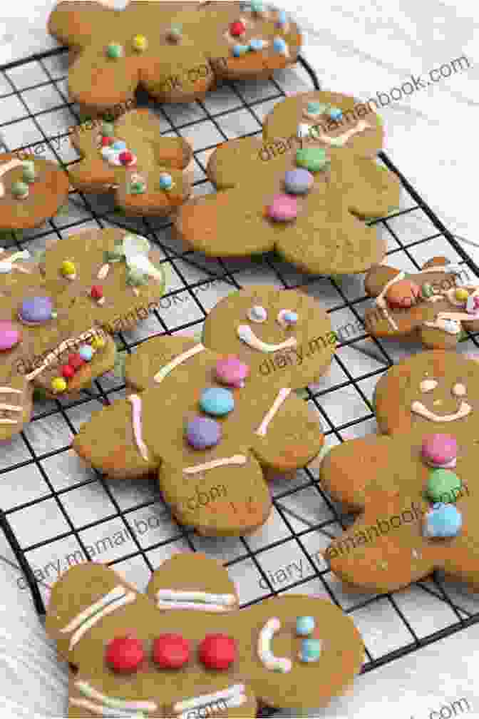 A Tray Of Gingerbread Cookies Shaped Like Stars, Hearts, And Gingerbread Men, Ideal For Holiday Baking With American Girl Dolls Baking: Recipes For Cookies Cupcakes More (American Girl)