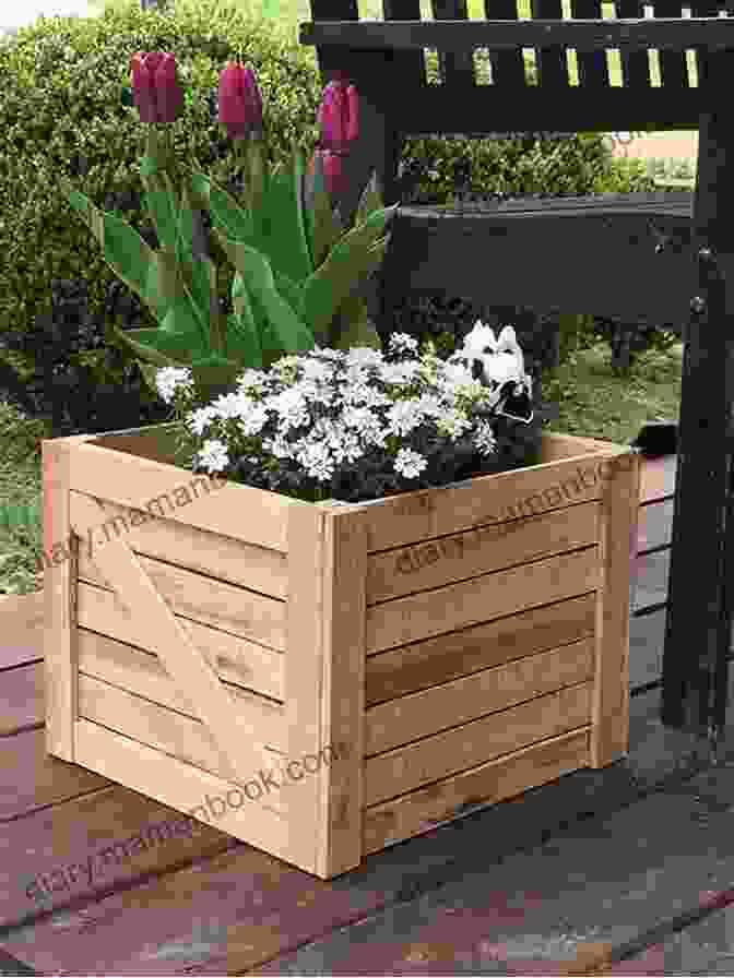 A Wooden Planter Box Filled With Flowers. GREAT ANCIENT CHINA PROJECTS: 25 GREAT PROJECTS YOU CAN BUILD YOURSELF (Build It Yourself)