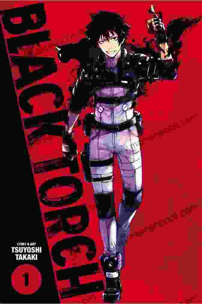 Black Torch Vol. 1 Cover Featuring Jiro Wielding His Black Torch Amidst A Fiery Explosion Black Torch Vol 5 Tsuyoshi Takaki