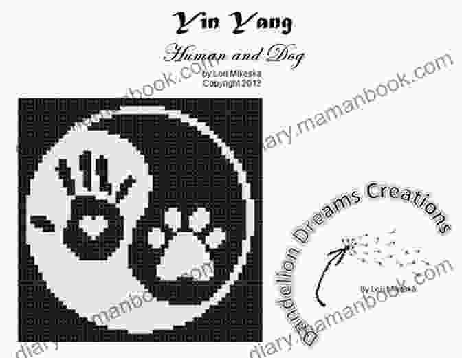Completed Yin Yang Human Dog Counted Cross Stitch Yin Yang Human/Dog Counted Cross Stitch Pattern
