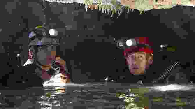 Dirk Pitt And His Team Exploring An Underwater Cave Crescent Dawn (A Dirk Pitt Adventure 21)