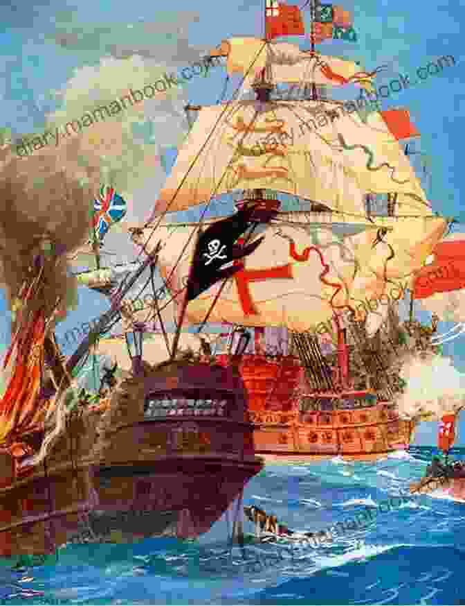 Jacob Fletcher Engaged In A Thrilling Battle Against A Pirate Ship Fletcher And The Blue Star: Further Adventures Of Seafaring Hero Jacob Fletcher