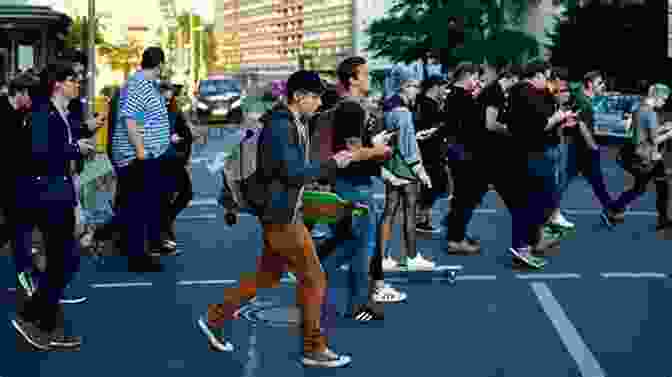 Person Using A Smartphone In A Crowded Street Seasons Of Haiku: Tales Of The Modern Age Through Classical Haiku Poems