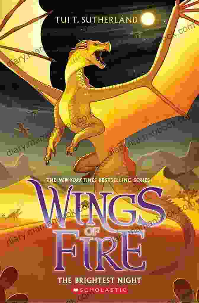Wings Of Fire: The Brightest Night Book Cover Featuring A Dragon Flying Over A Moonlit Forest The Brightest Night (Wings Of Fire #5)