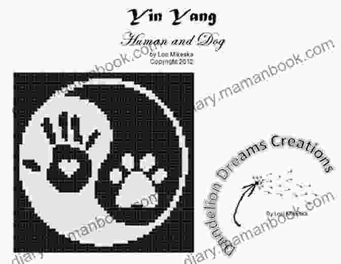 Yin Yang Symbol Yin Yang Human/Dog Counted Cross Stitch Pattern